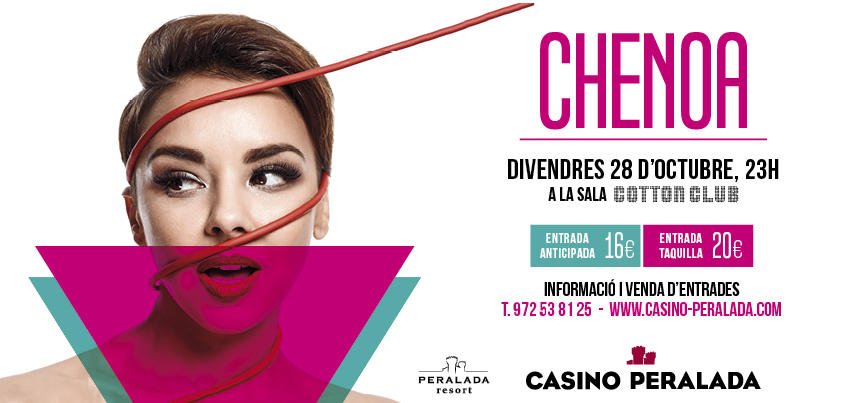 Chenoa actuarà a Casino Peralada